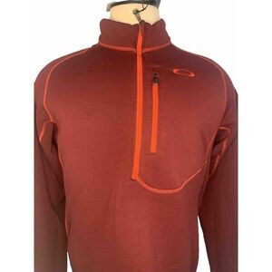 Oakley Polartec Half Zip Red Pullover Men's Size XL long sleeve